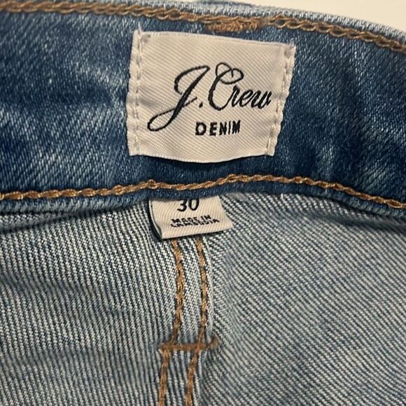J. Crew Toothpick Blue 9 Inch High-Rish Denim Jeans Size 30 - Picture 6 of 12
